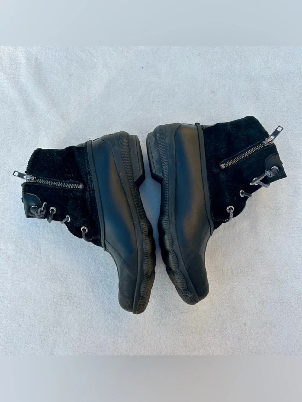 Sperry Syren Gulf Duck Boot Women Size 6.5 Side Zip Waterproof Black